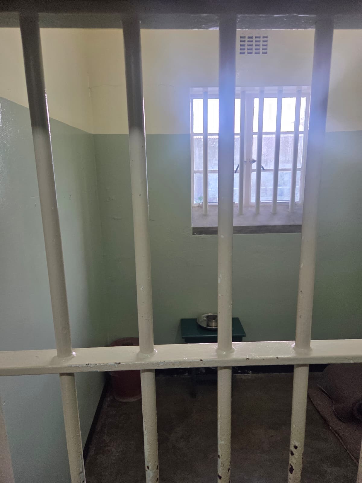 Nelson Mandela's prison cell on Robben Island in South Africa